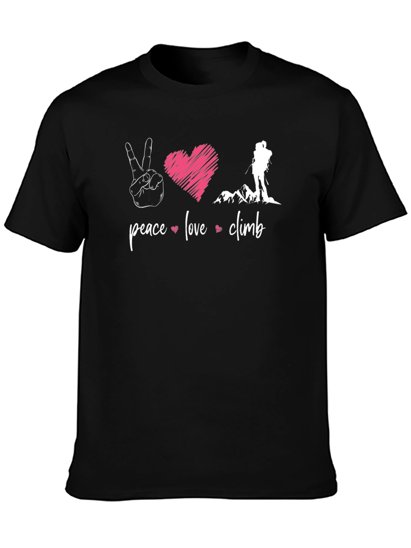 Peace Love Climb T-Shirt - Mountain Adventure Tee