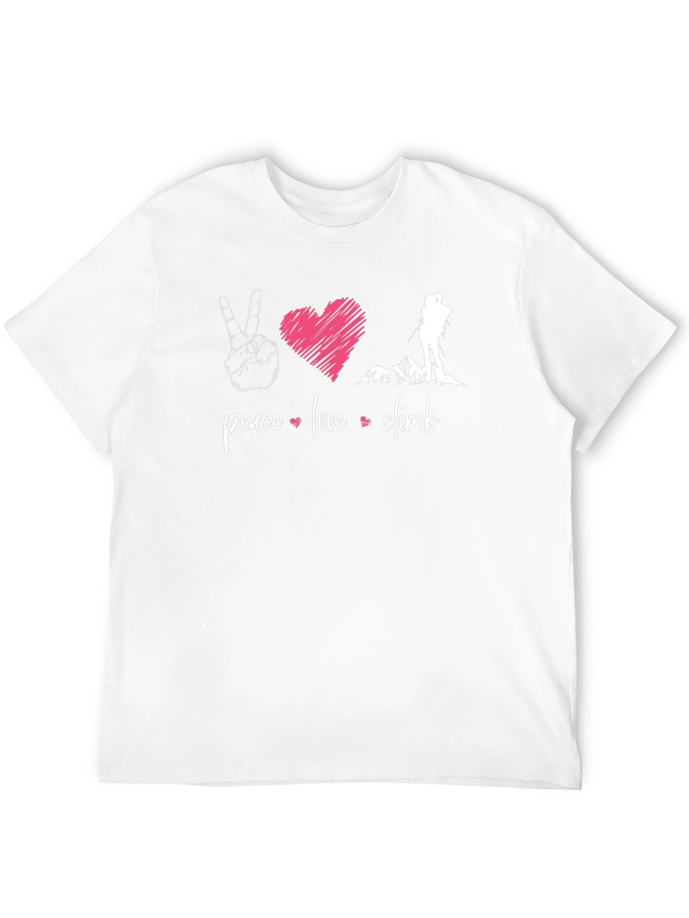 Peace Love Climb T-Shirt - Mountain Adventure Tee