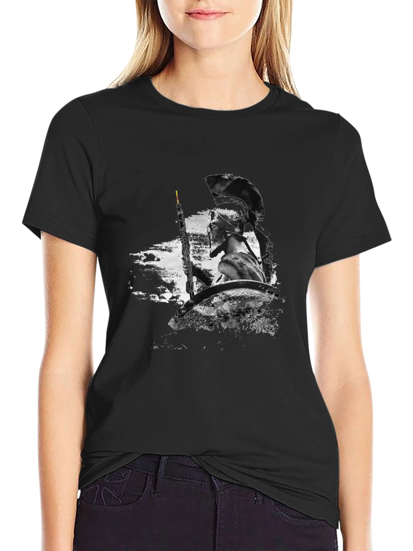 Warrior Graphic Black T-Shirt