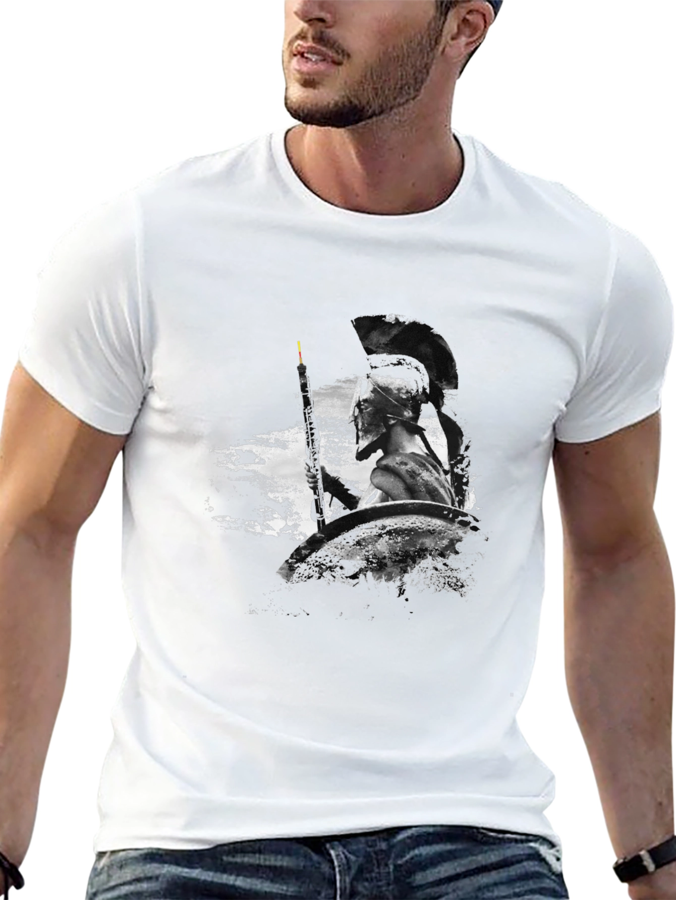 Warrior Graphic Black T-Shirt