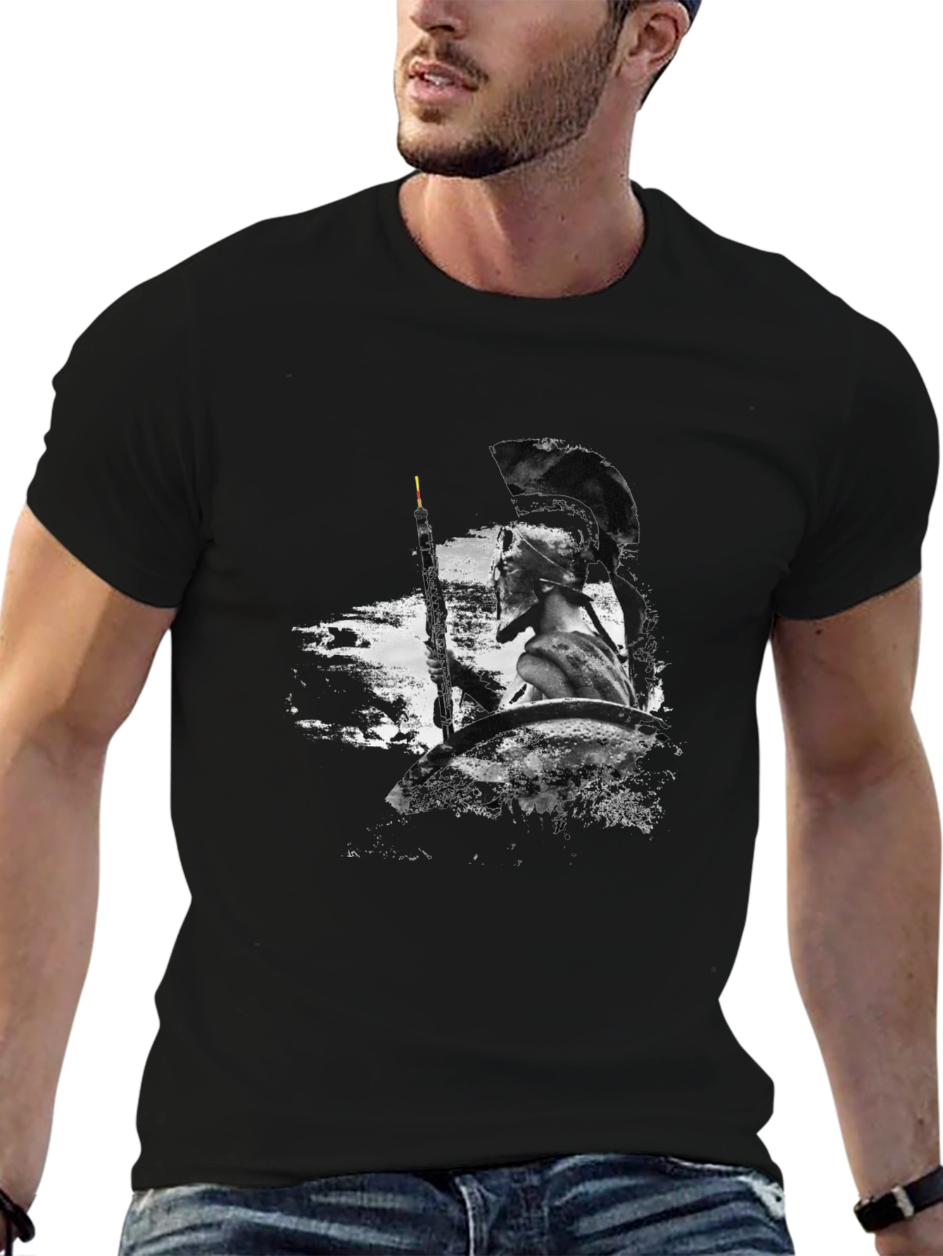 Warrior Graphic Black T-Shirt