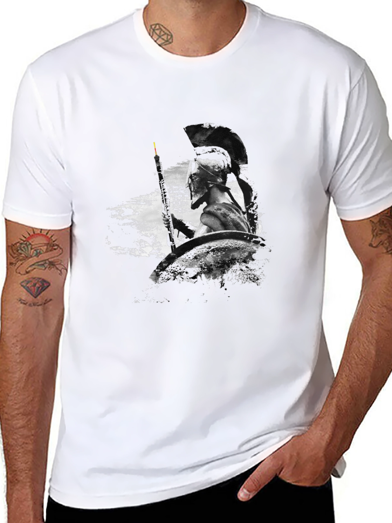 Warrior Graphic Black T-Shirt