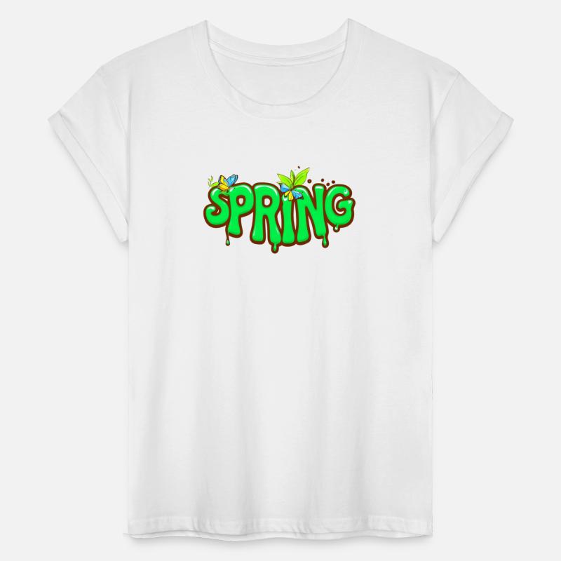 Whimsical Spring Text with Butterflies and Leav