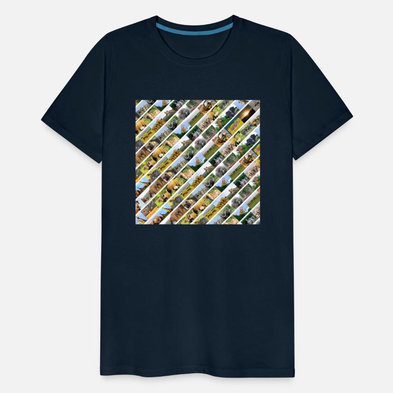 Wildlife Stripe white Collage