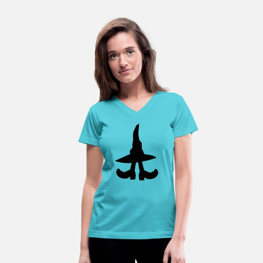 witch hiding under a witches hat