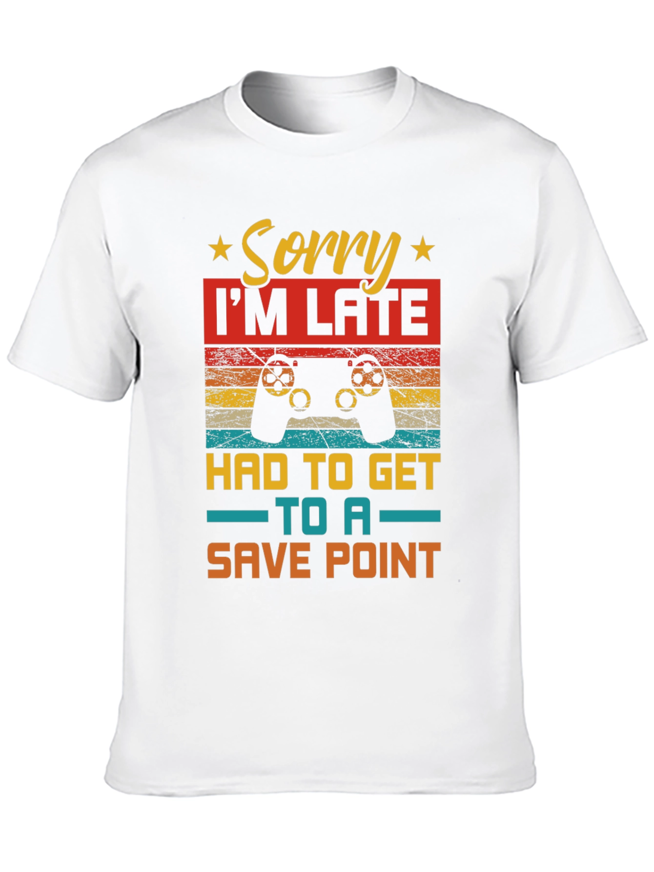 Gamer Sorry Im Late Save Point T-Shirt
