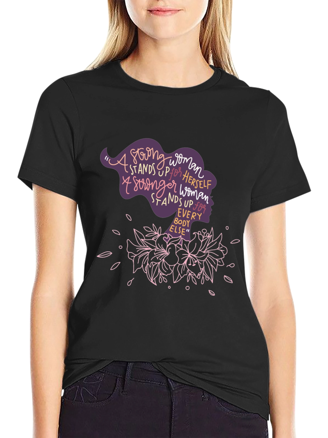 Strong Woman Graphic Tee - Empowering Womens T-Shirt