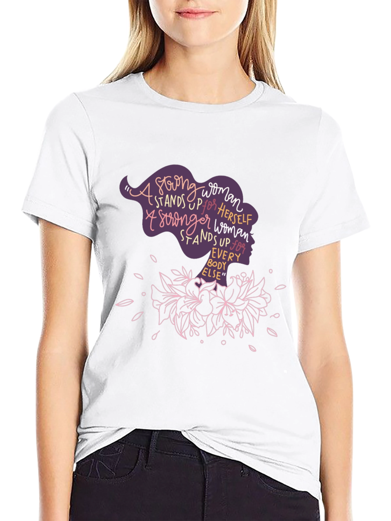 Strong Woman Graphic Tee - Empowering Womens T-Shirt