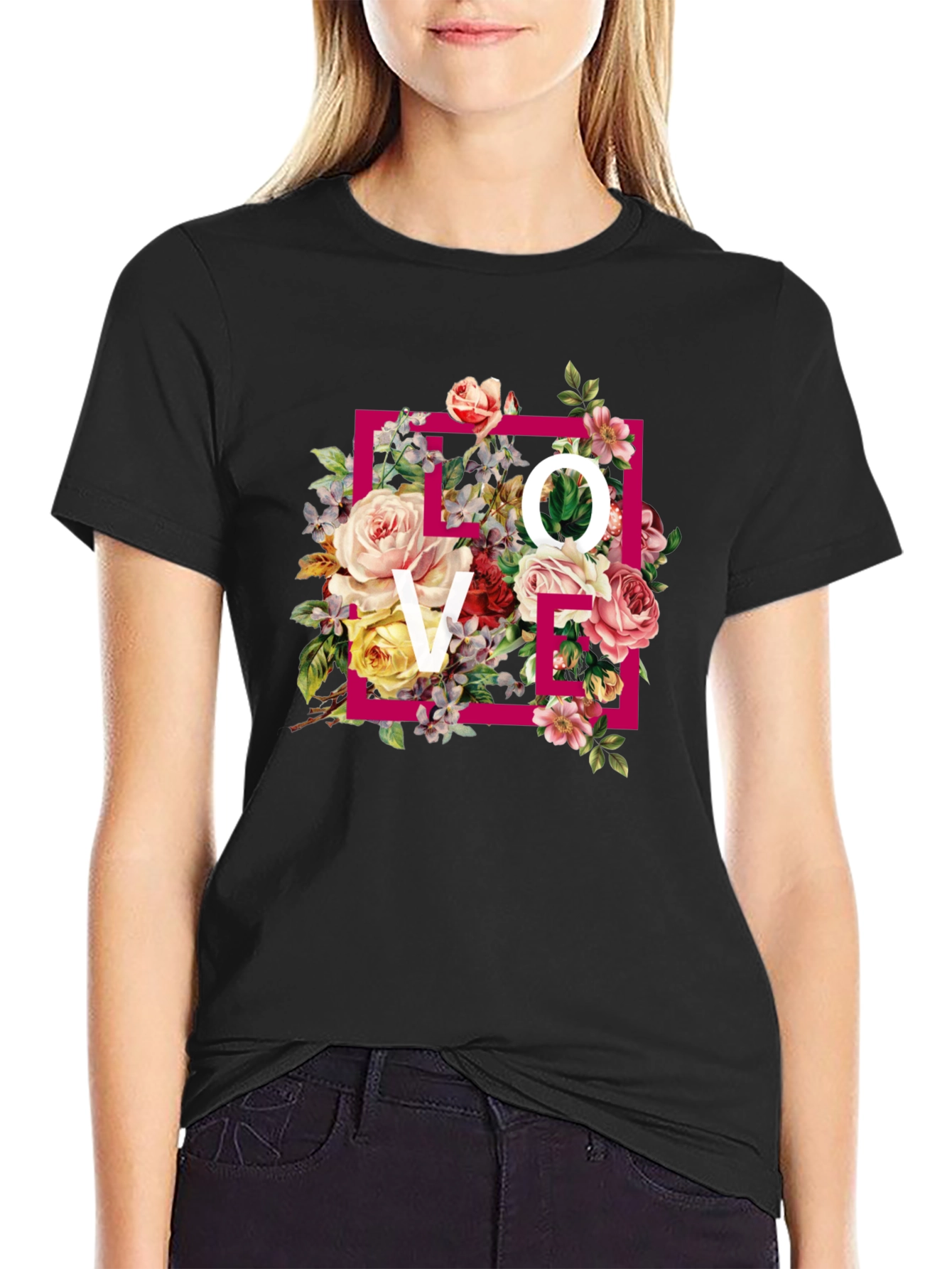 Floral Love Graphic T-Shirt - Stylish & Trendy