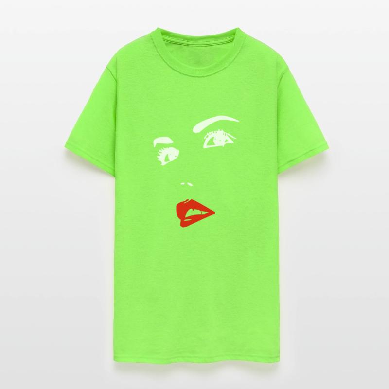 Women face with red lips