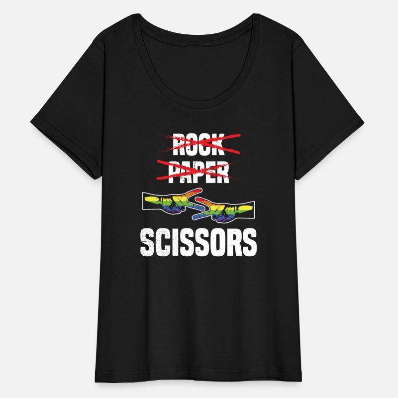 Womens Rock Paper Scissors Funny Lgbt Pride