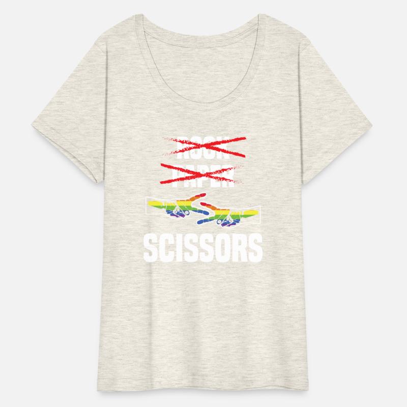 Womens Rock Paper Scissors Funny Lgbt Pride