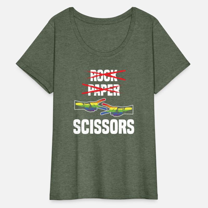 Womens Rock Paper Scissors Funny Lgbt Pride