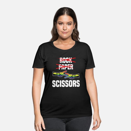 Womens Rock Paper Scissors Funny Lgbt Pride