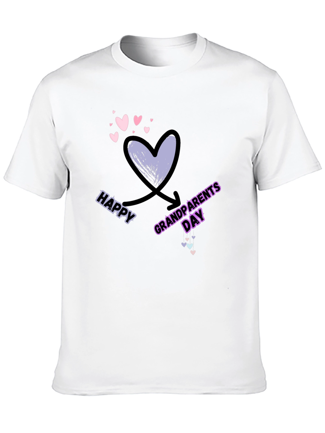 Happy Grandparents Day Black T-Shirt