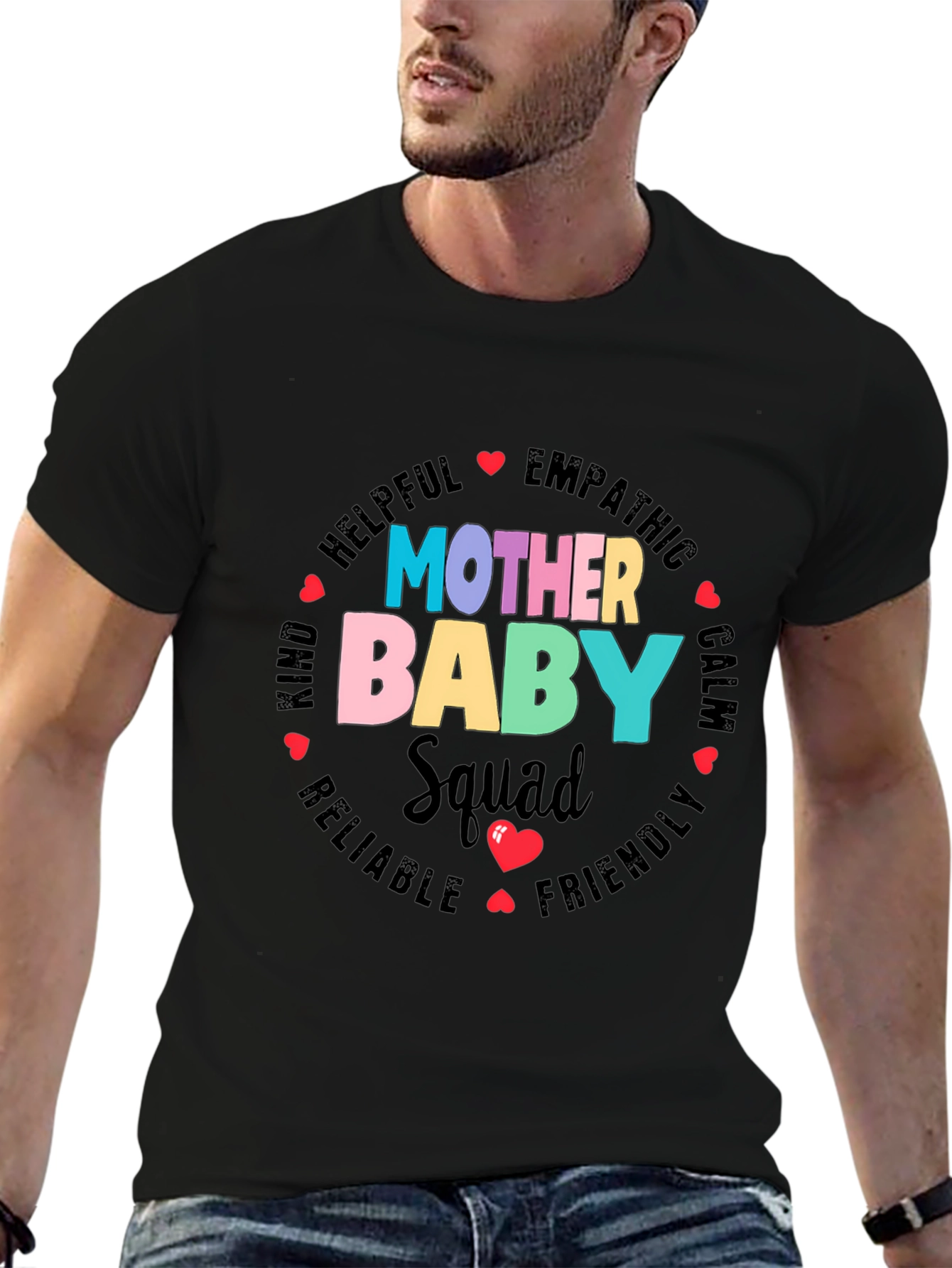 Mother Baby Squad Graphic Tee - Soft Cotton Blend