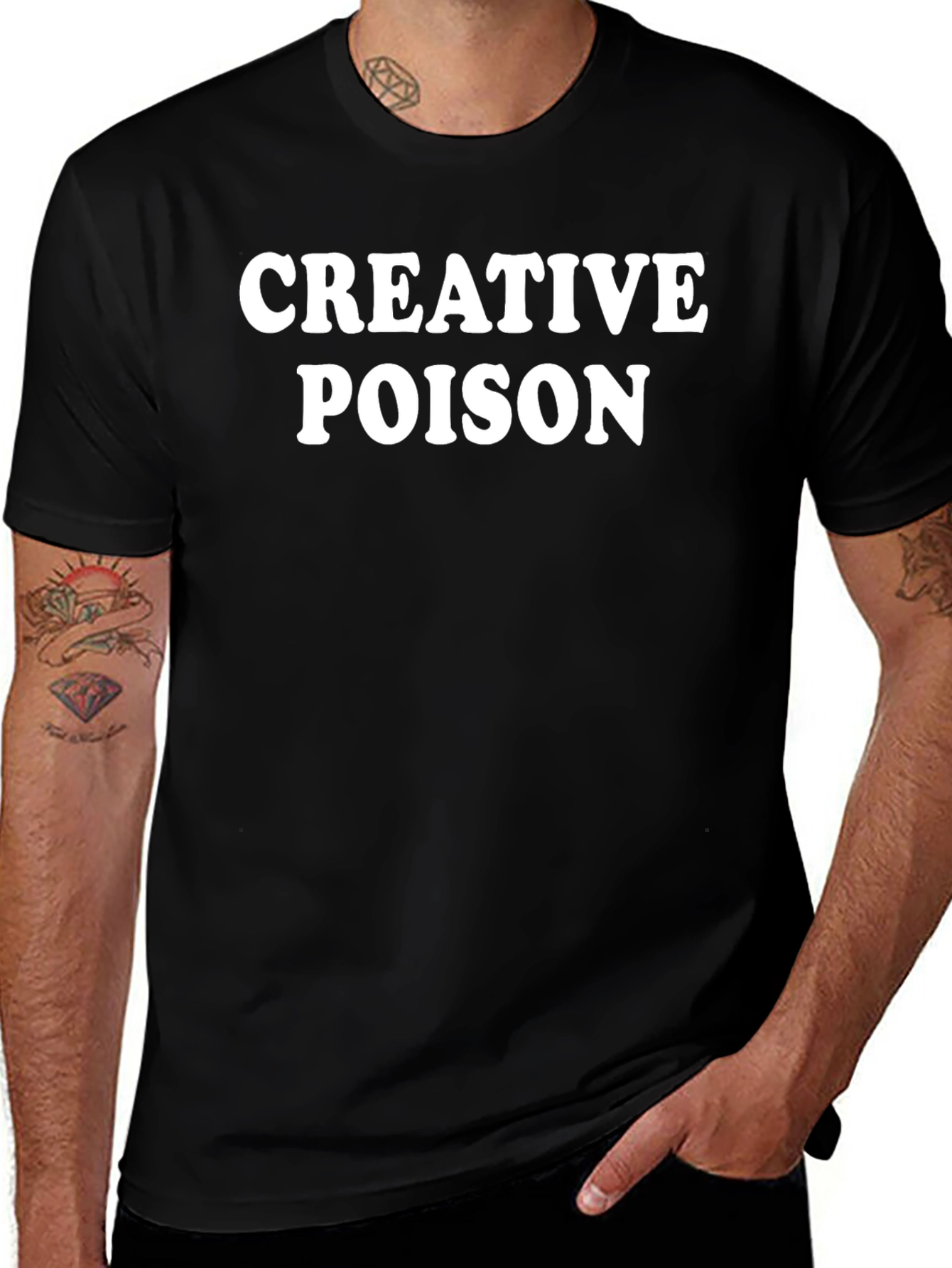 Creative Poison Graphic Tee - Black Cotton Blend