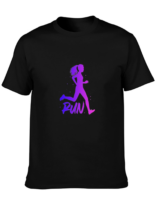 Runner Graphic Tee - Black Fitness Apparel