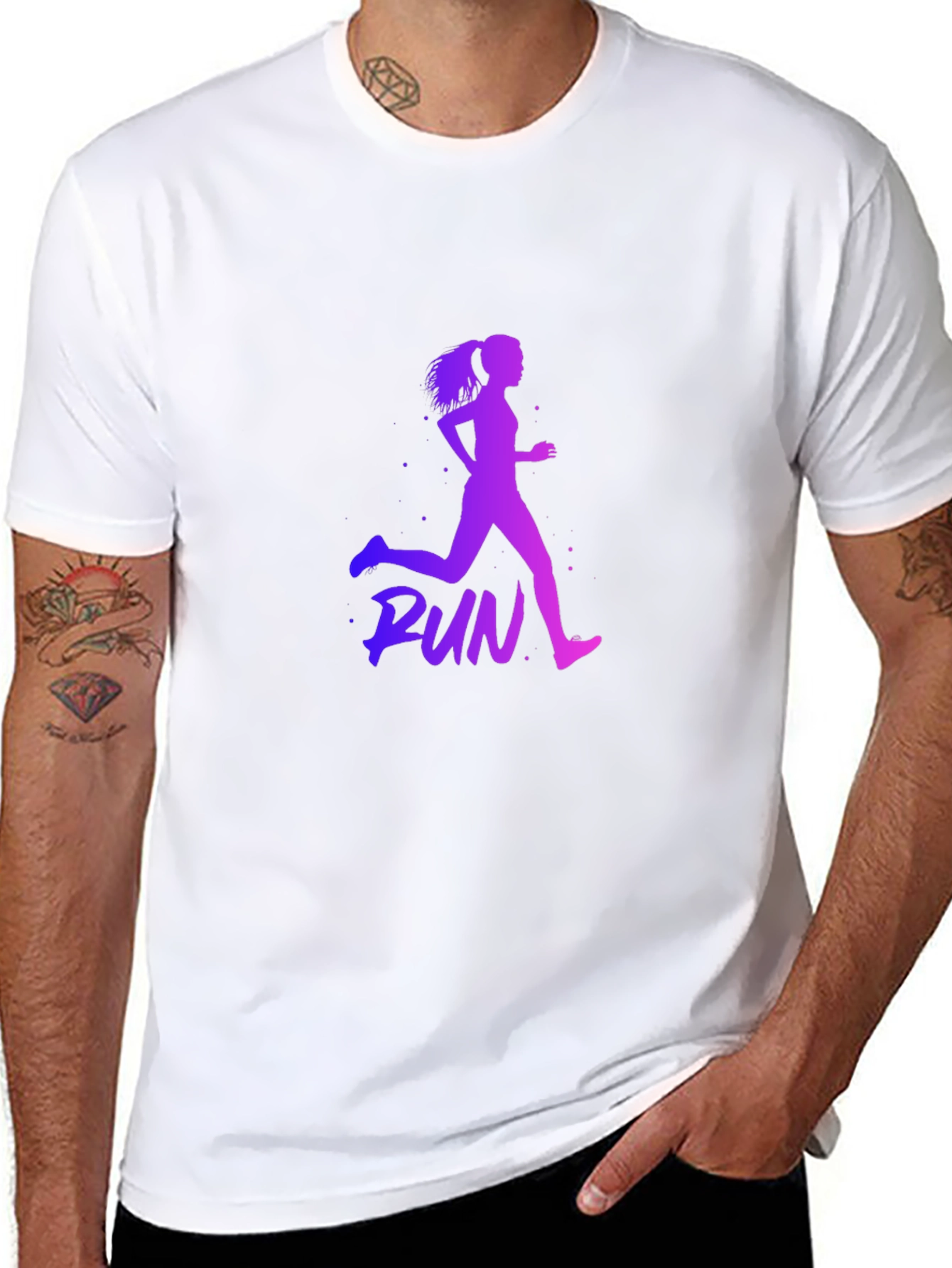 Runner Graphic Tee - Black Fitness Apparel