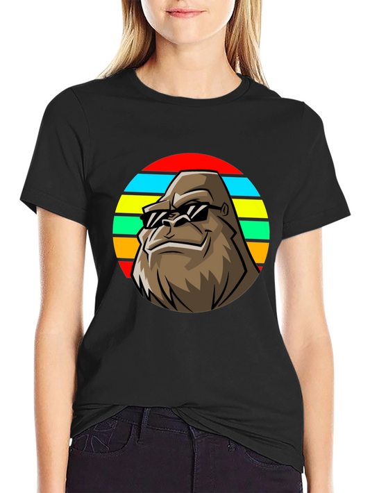 Retro Bigfoot T-Shirt - Cool Sasquatch Sunglasses Tee