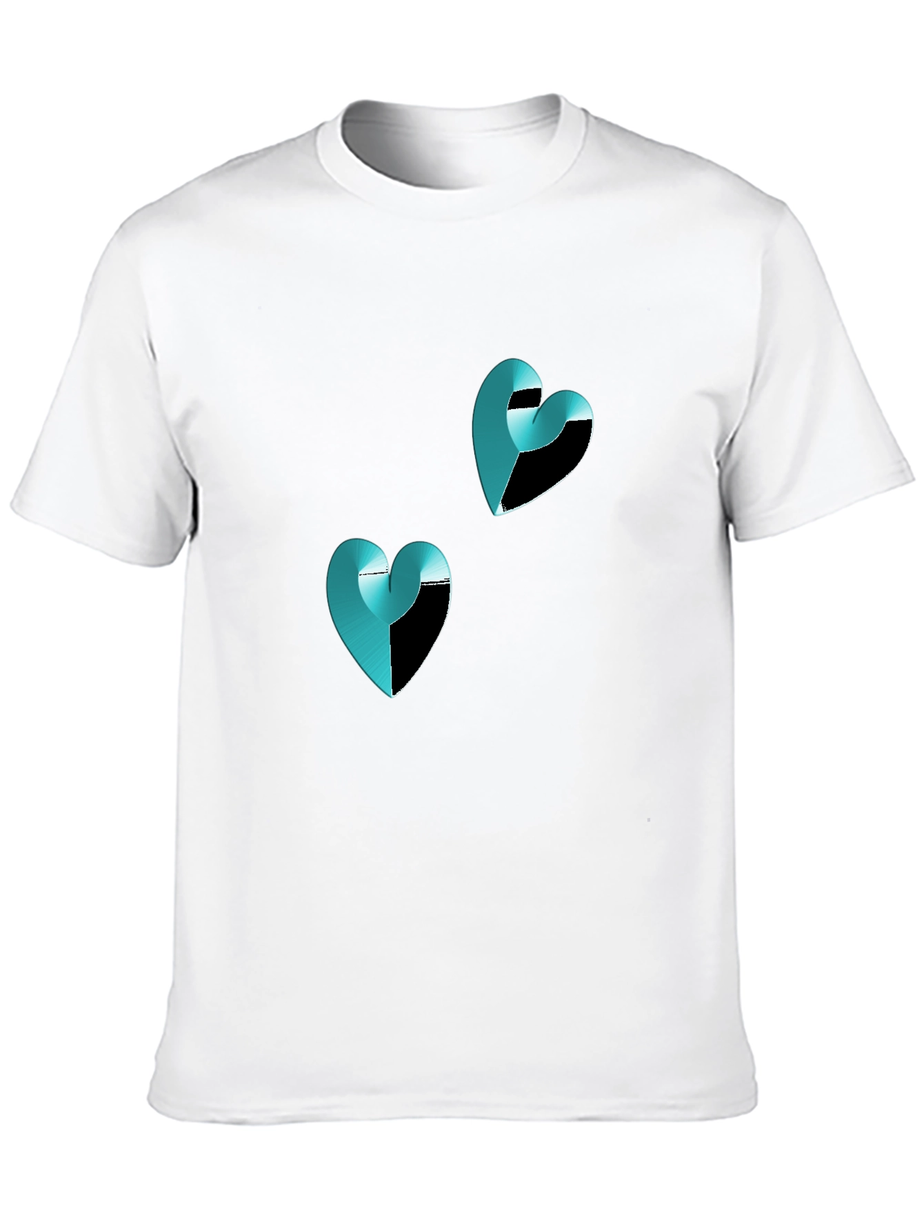 Modern Heart Graphic Black T-Shirt
