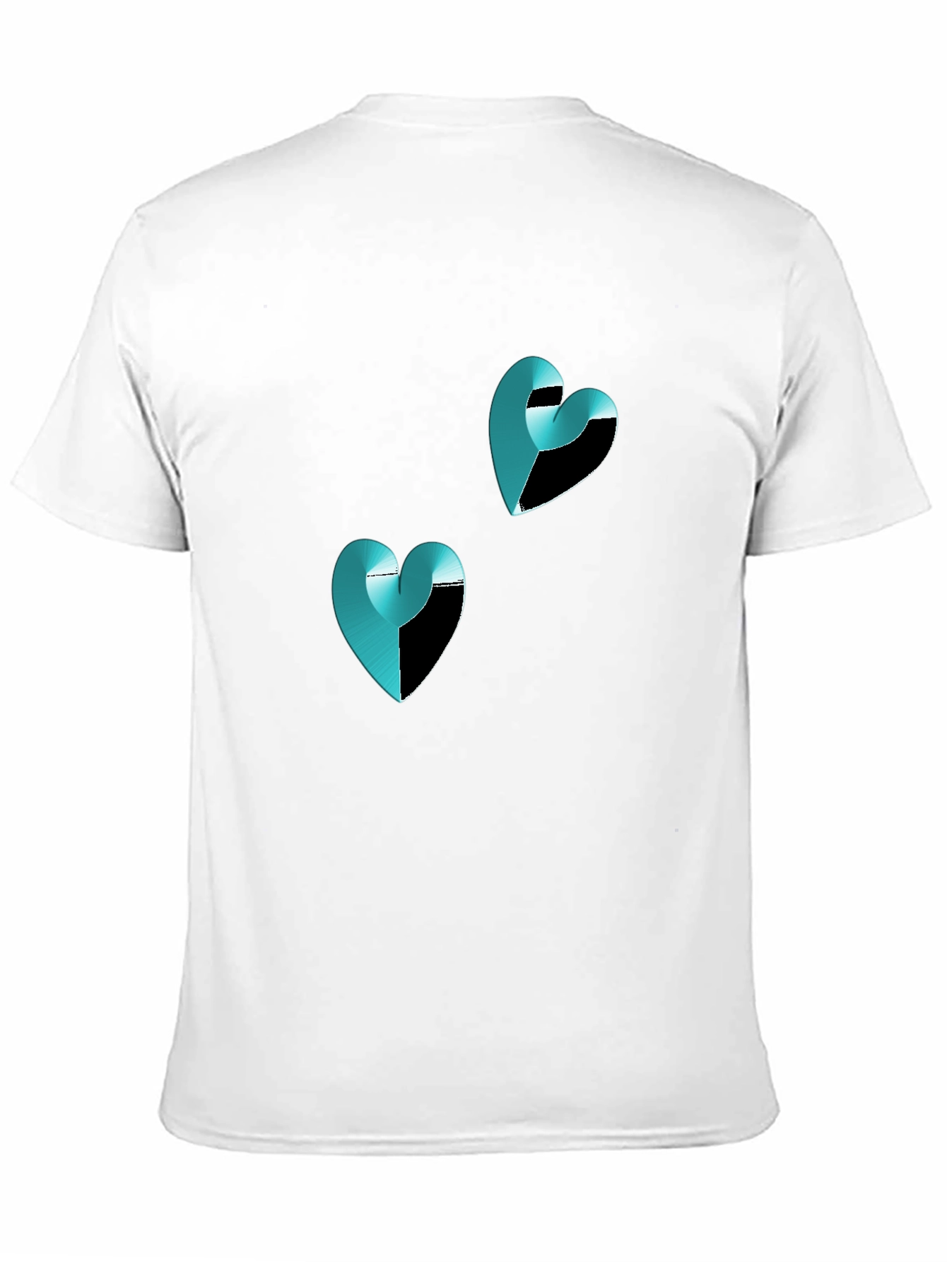 Modern Heart Graphic Black T-Shirt