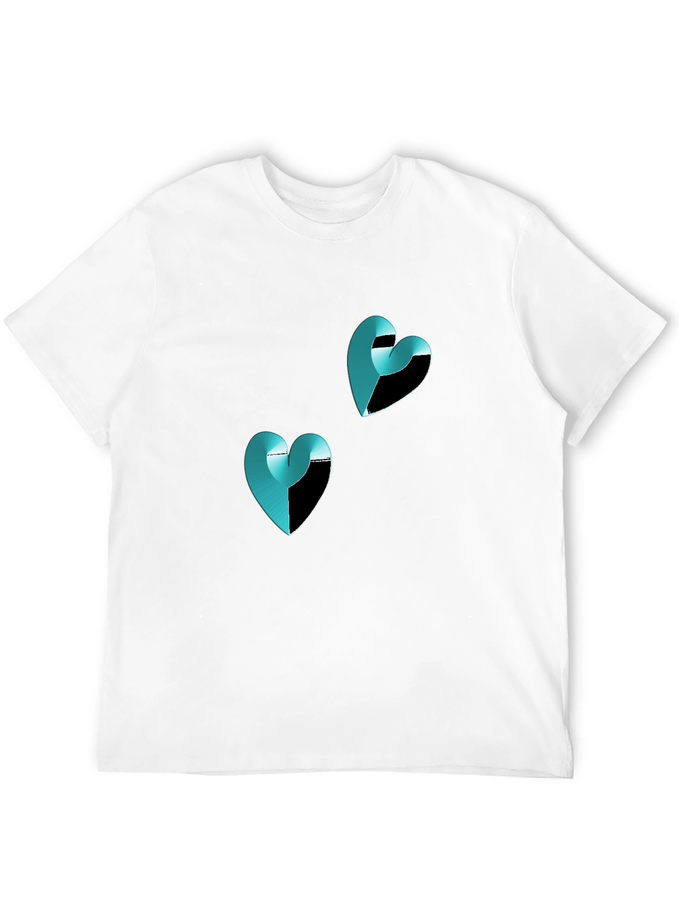 Modern Heart Graphic Black T-Shirt