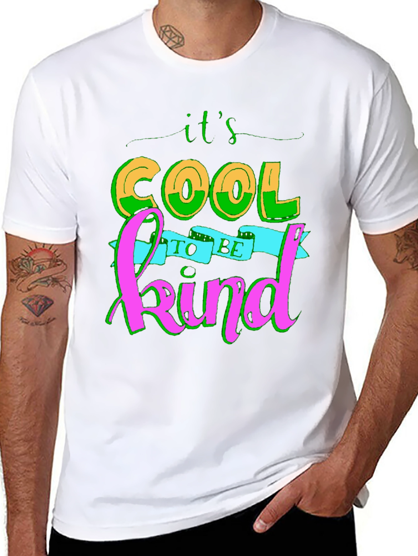 Its Cool to be Kind Black Tee