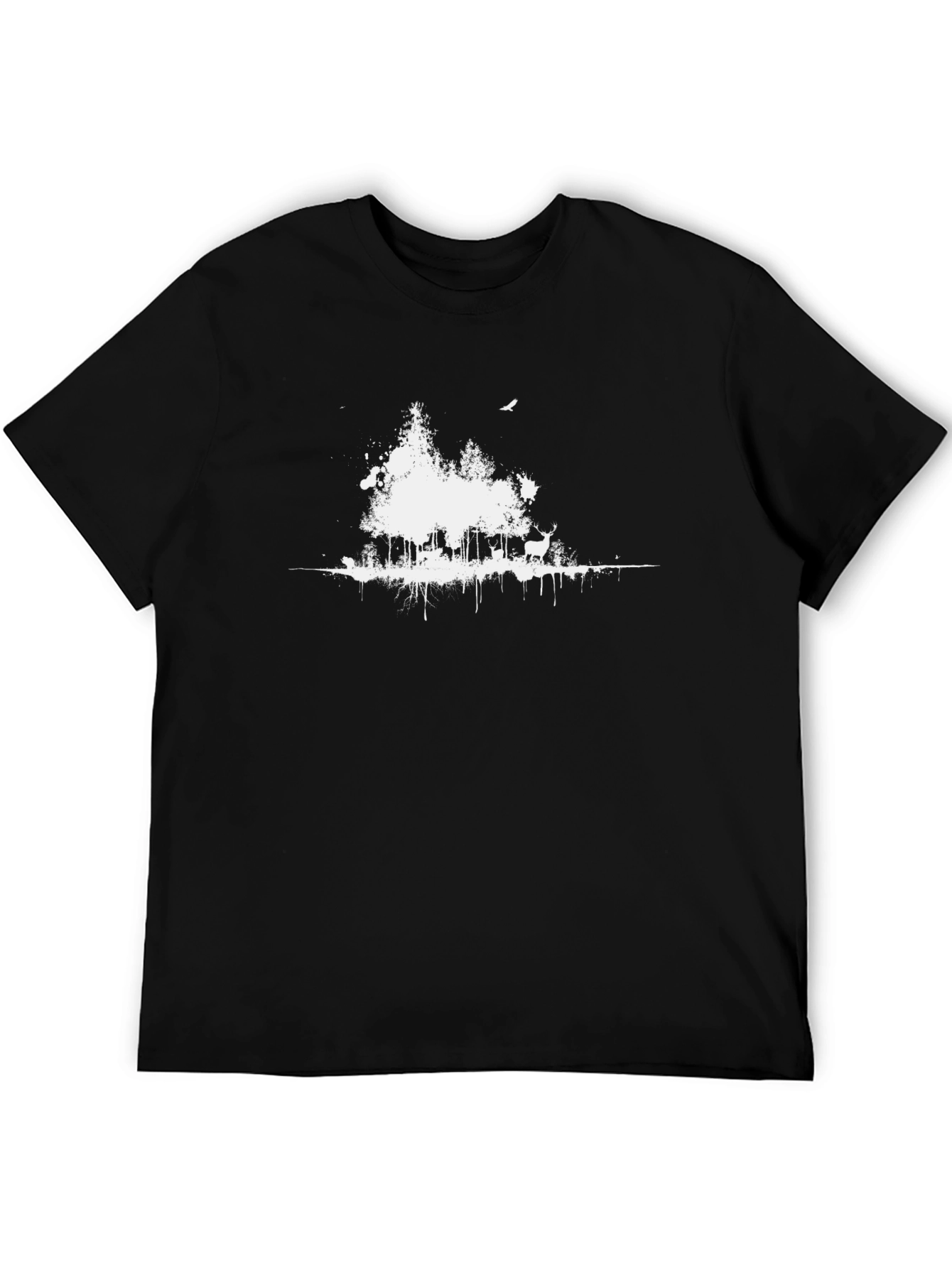 Black Forest Graphic Tee - Nature Inspired Design