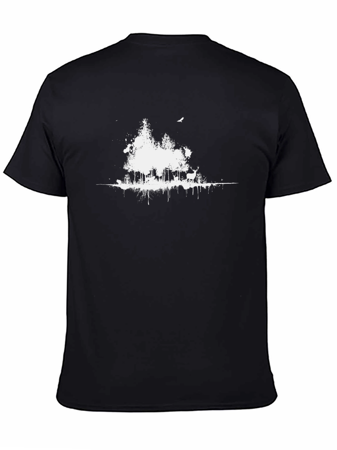 Black Forest Graphic Tee - Nature Inspired Design