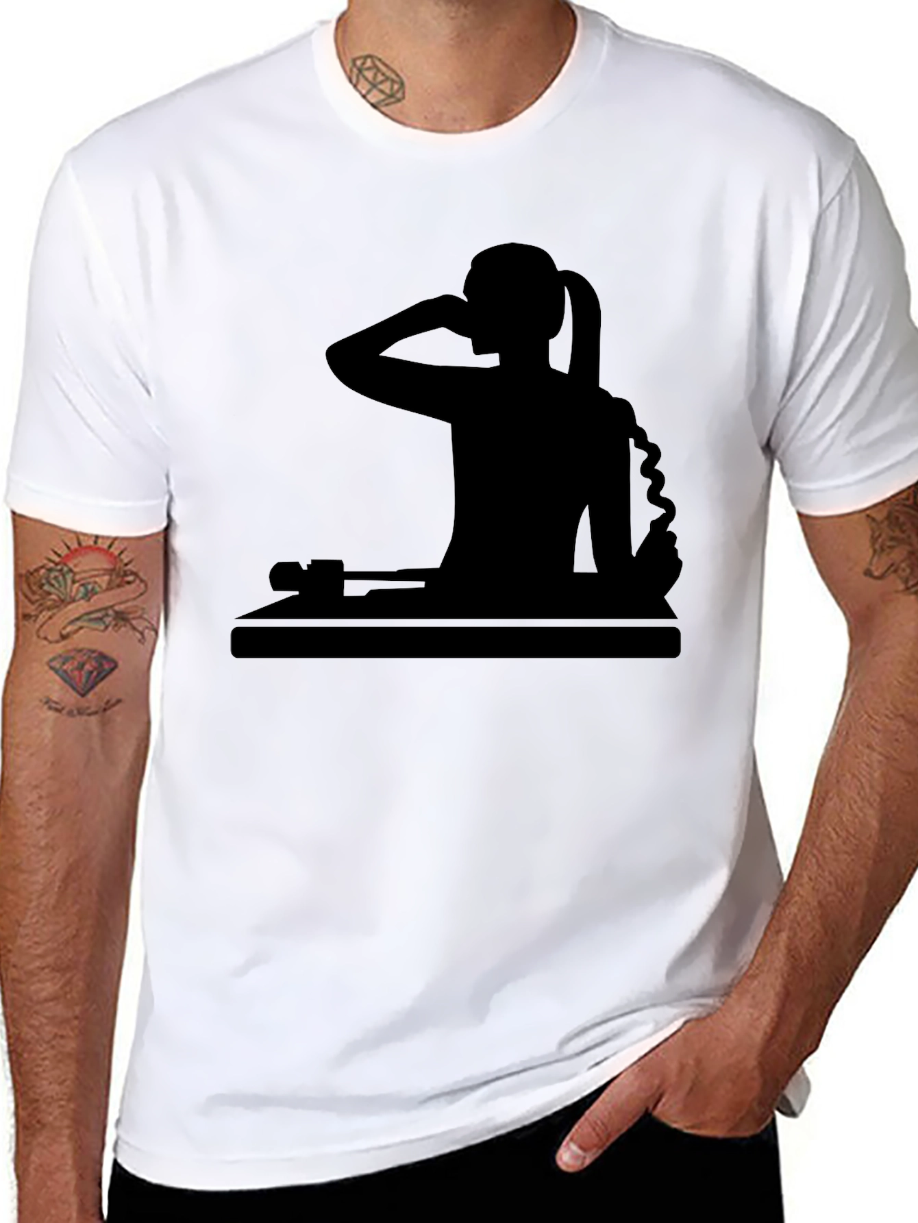 DJ Silhouette Black T-Shirt
