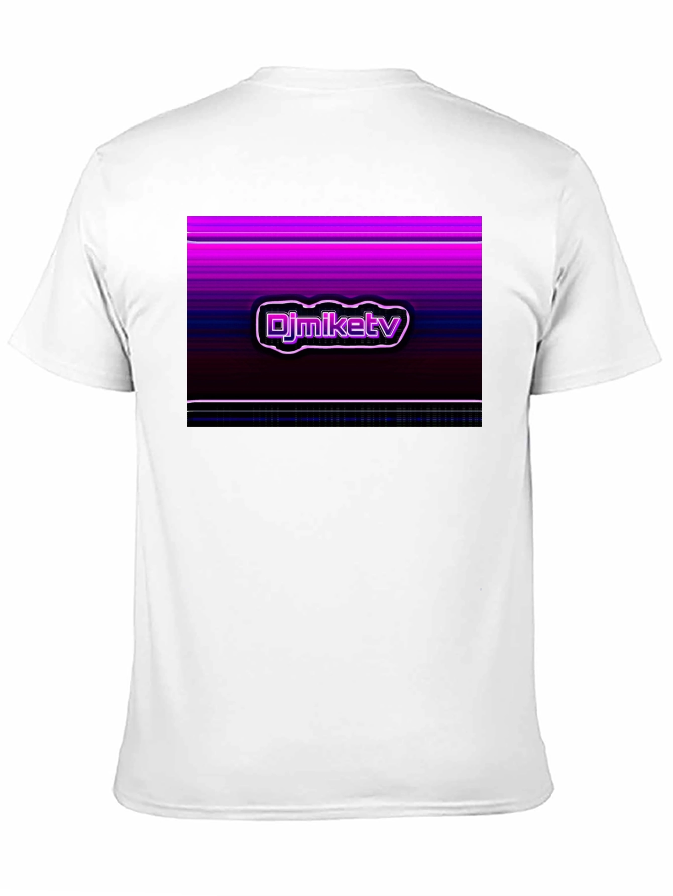 DJMikeTV Black T-Shirt - Retro Graphic Design