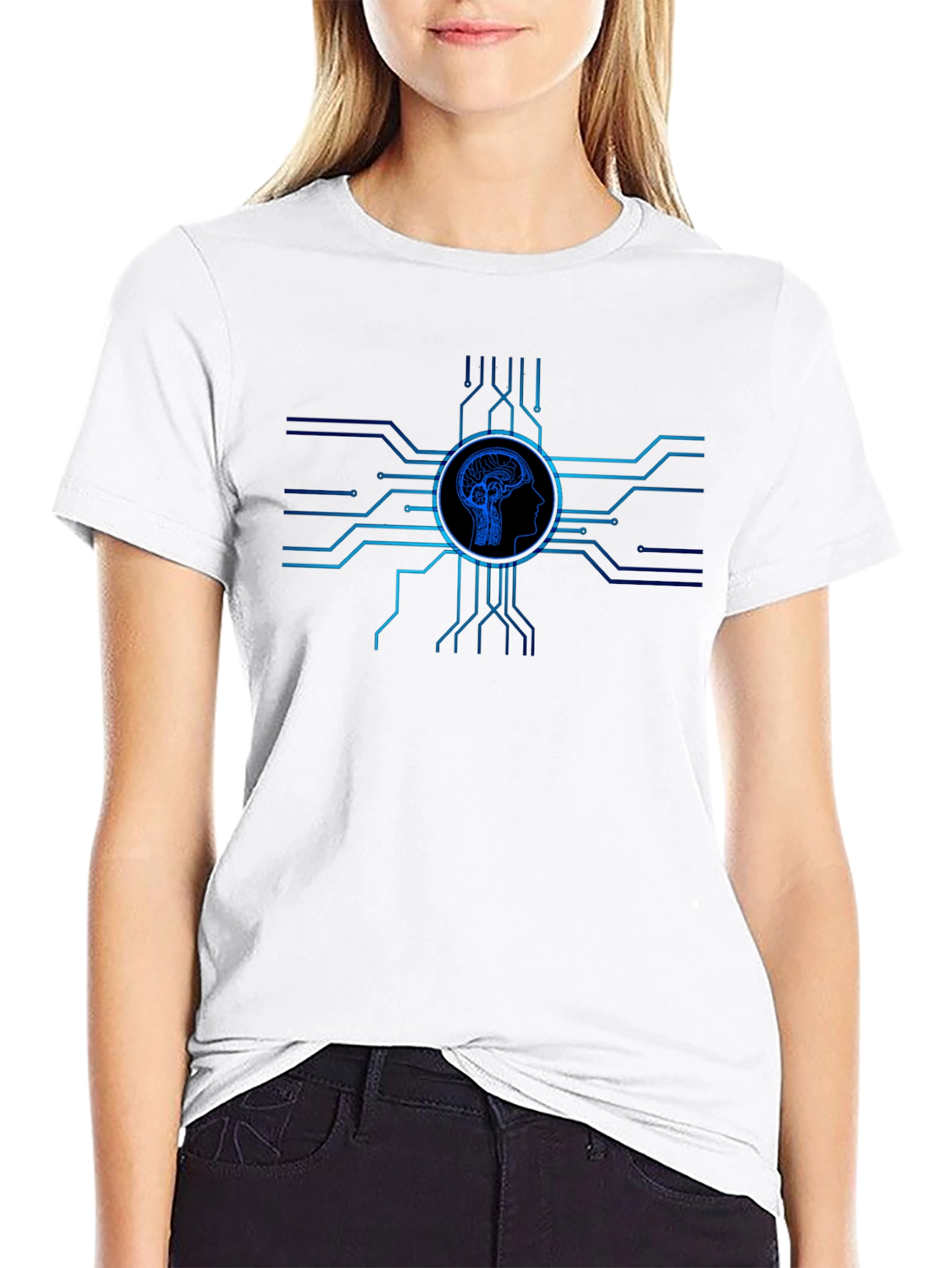 Brain Circuit Tee - Modern Tech Style
