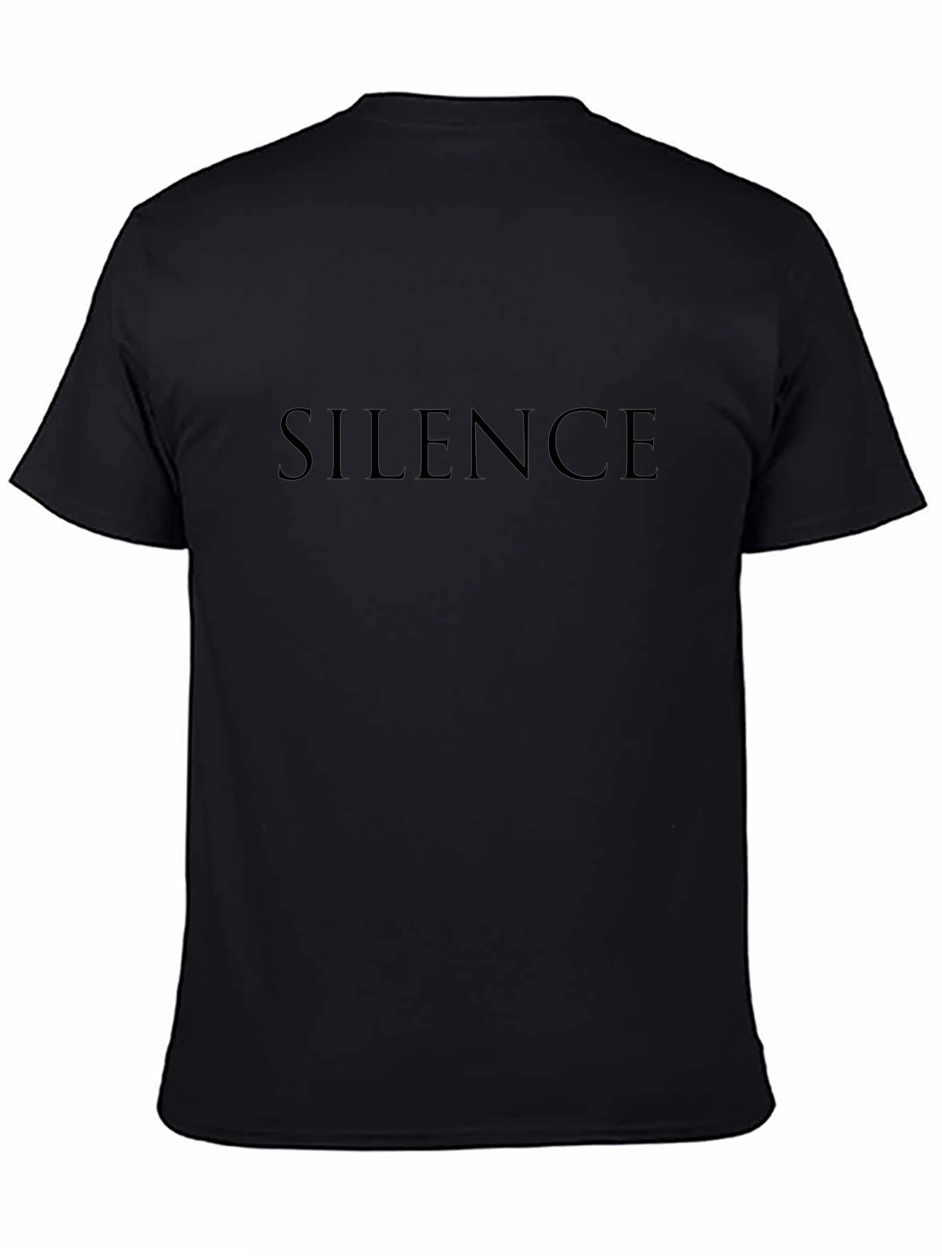 Silence Graphic Tee - Black Minimalist T-Shirt
