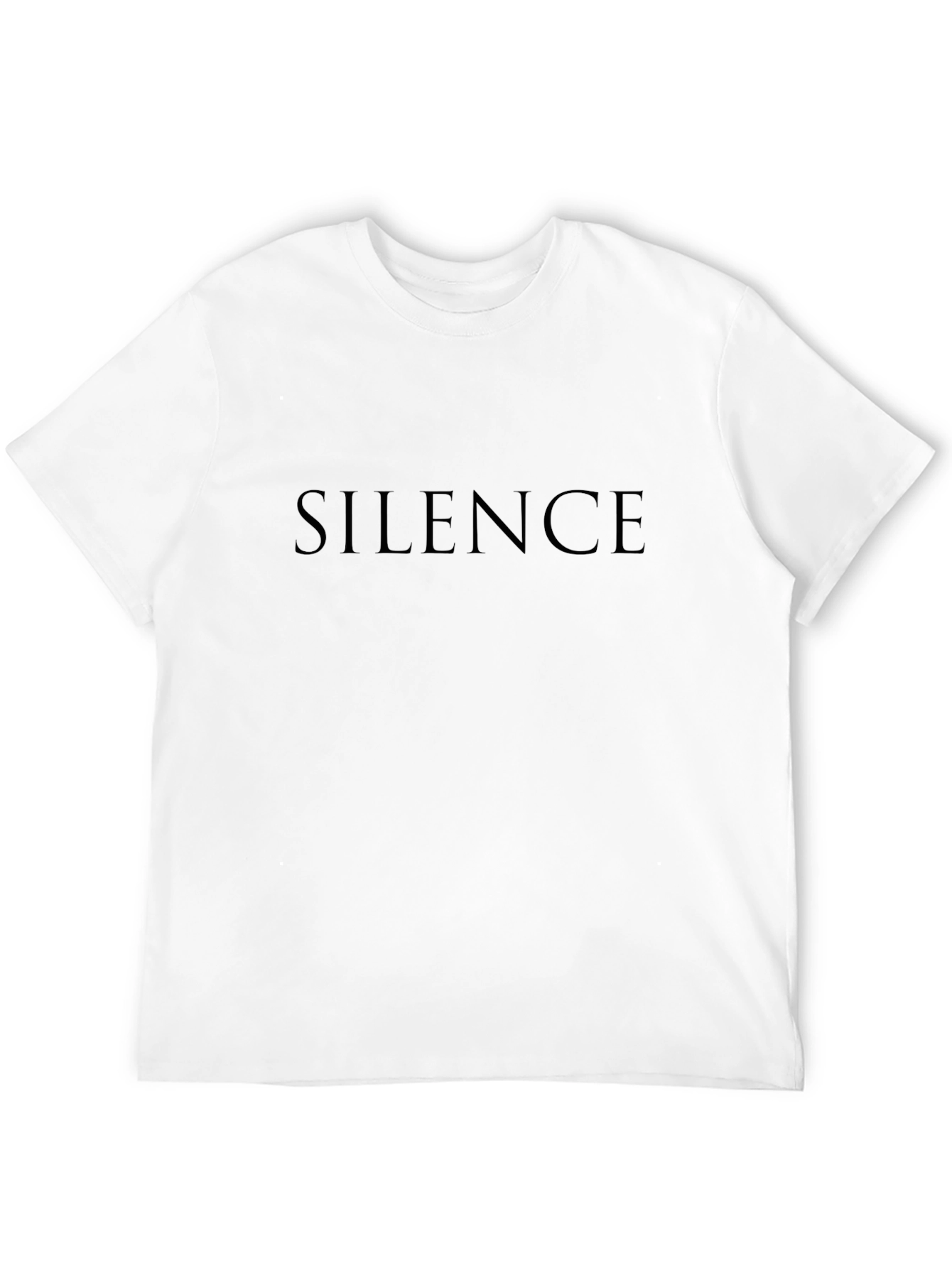 Silence Graphic Tee - Black Minimalist T-Shirt