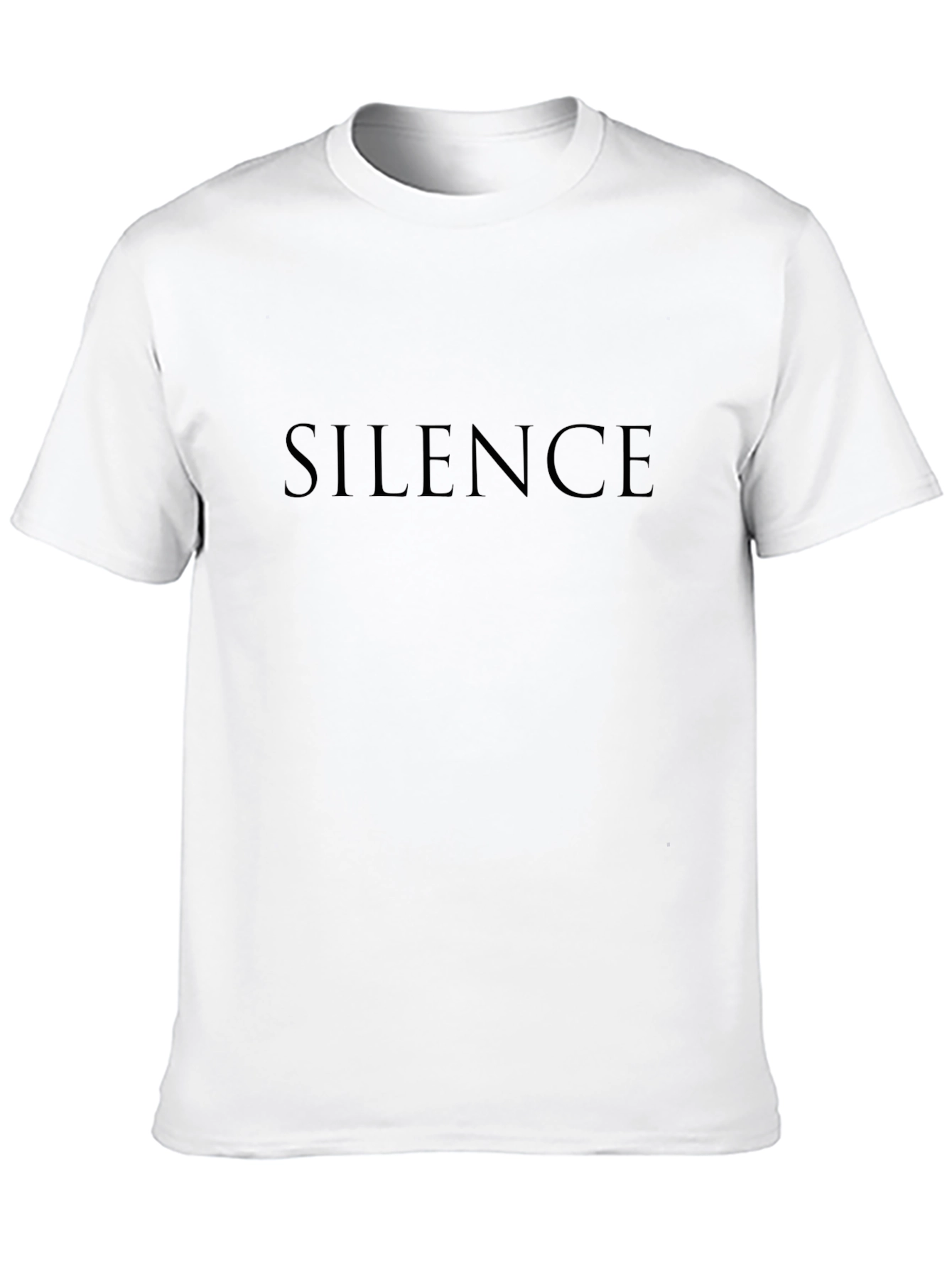 Silence Graphic Tee - Black Minimalist T-Shirt