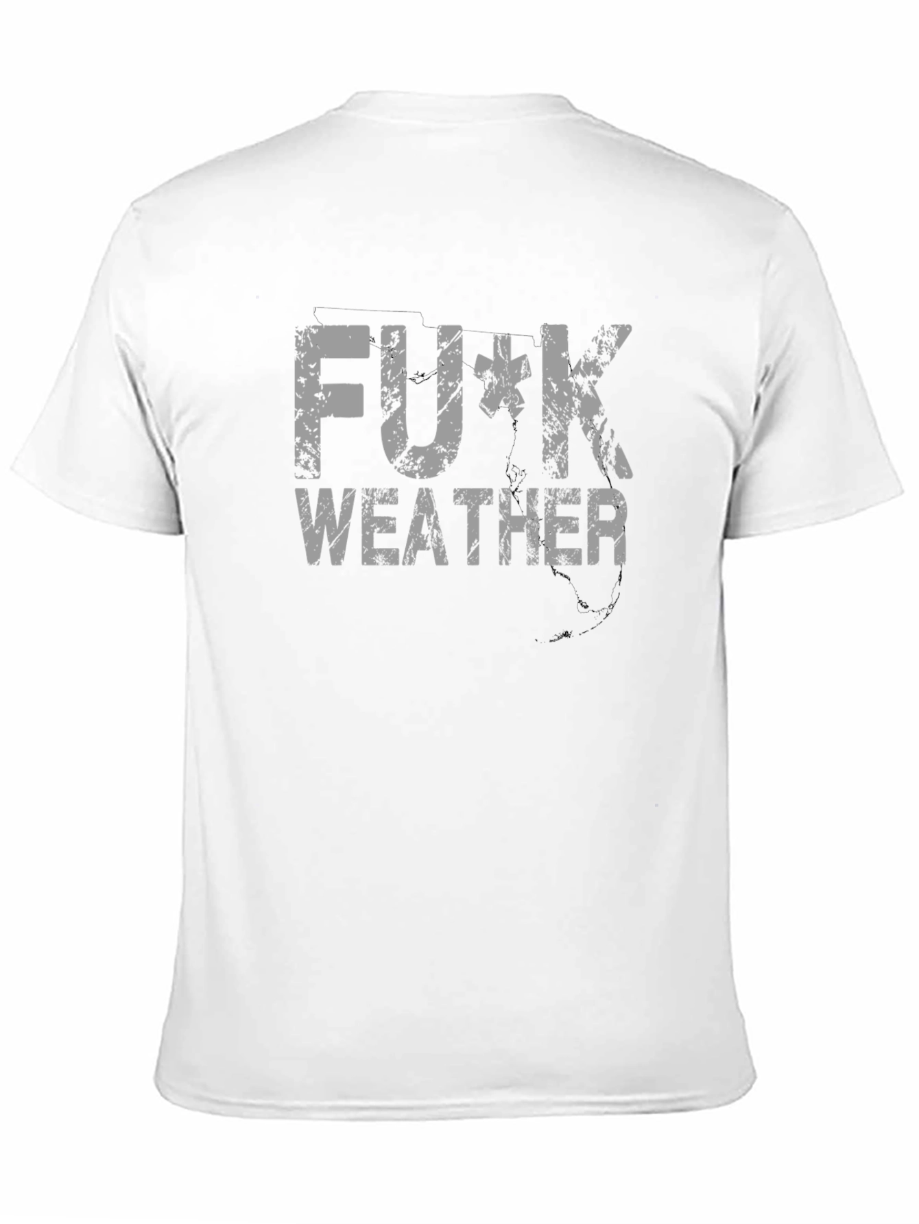 F*ck Weather Distressed Graphic T-Shirt - Black