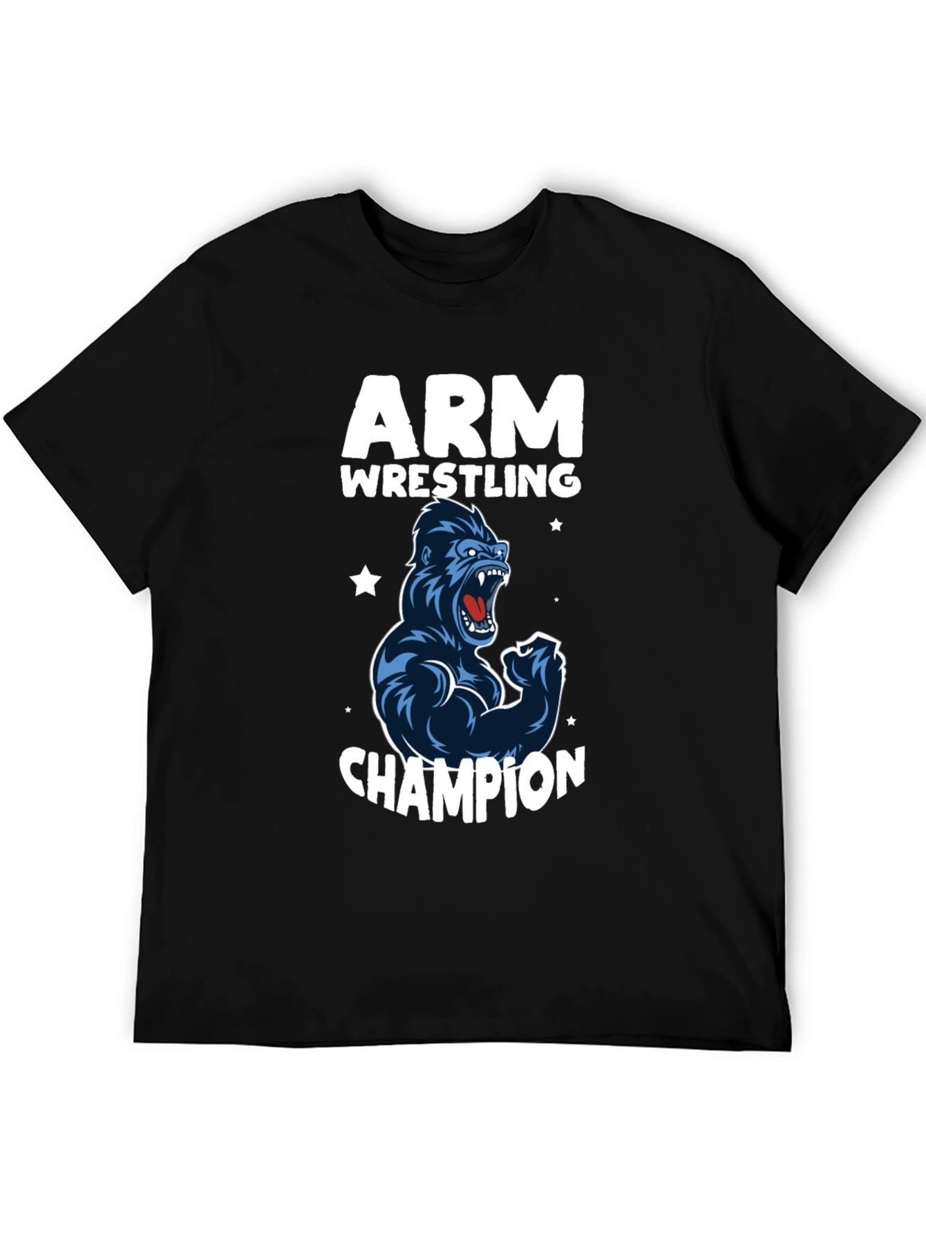 Arm Wrestling Champion Gorilla T-Shirt - Black