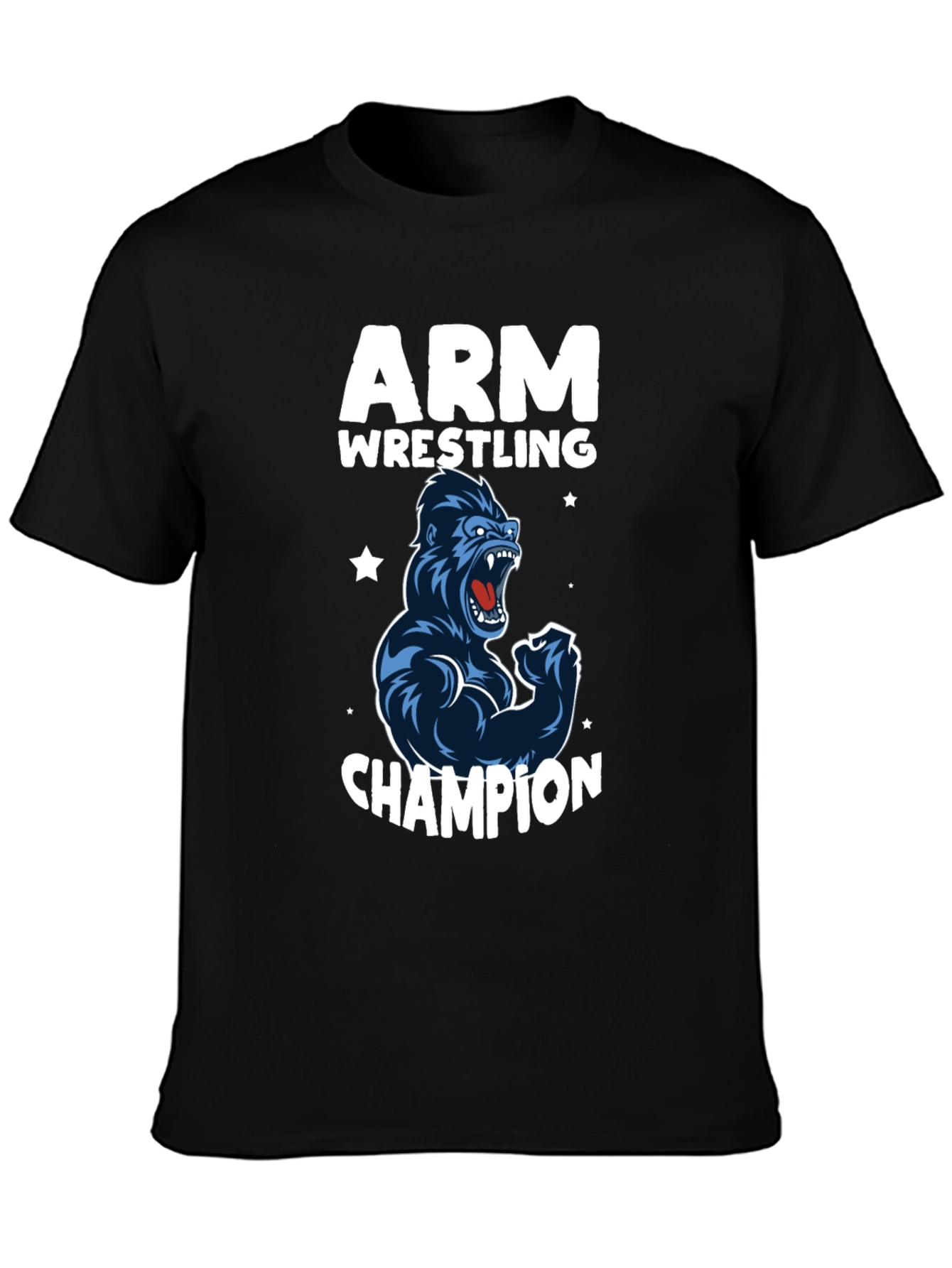 Arm Wrestling Champion Gorilla T-Shirt - Black