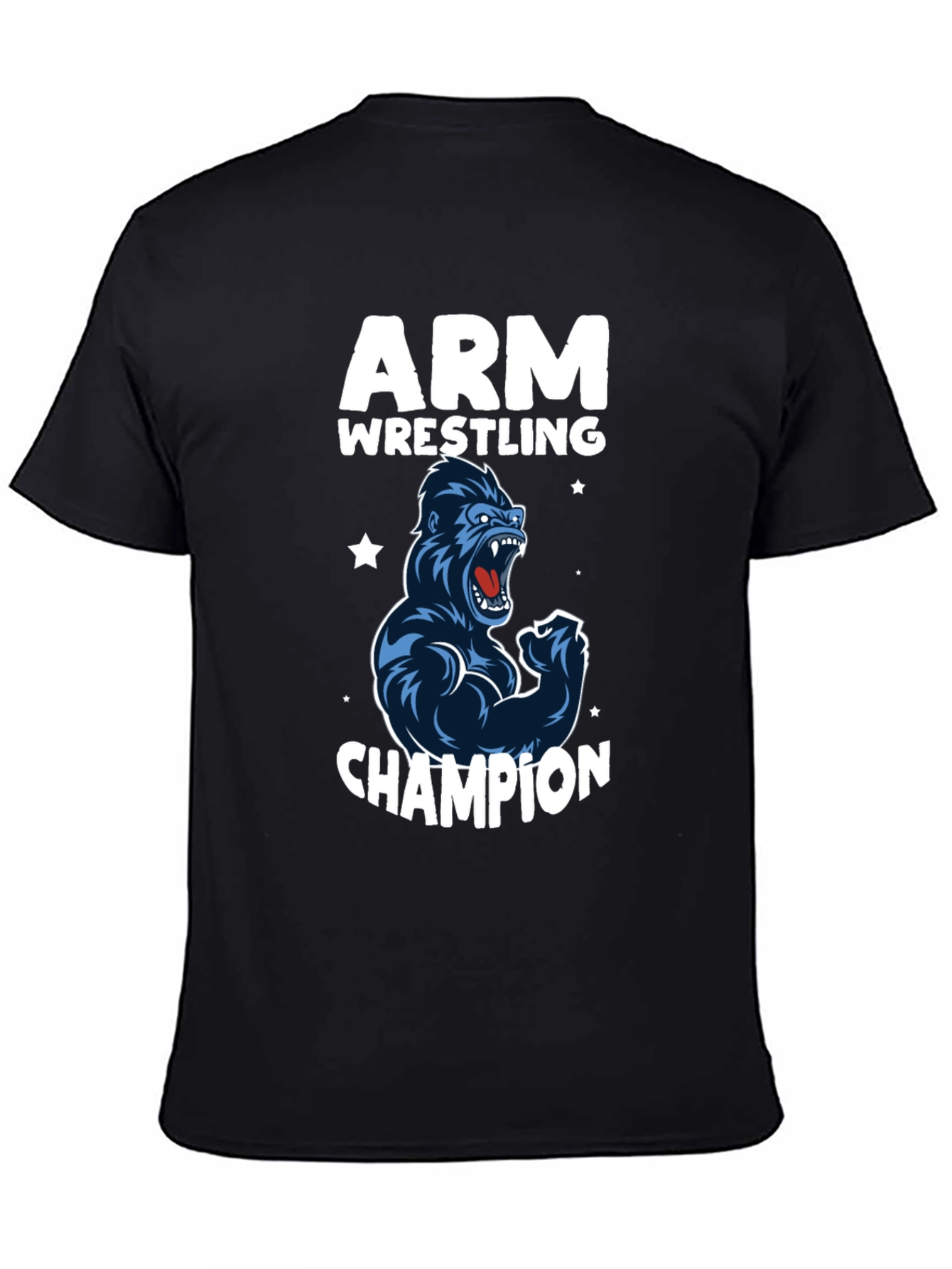 Arm Wrestling Champion Gorilla T-Shirt - Black