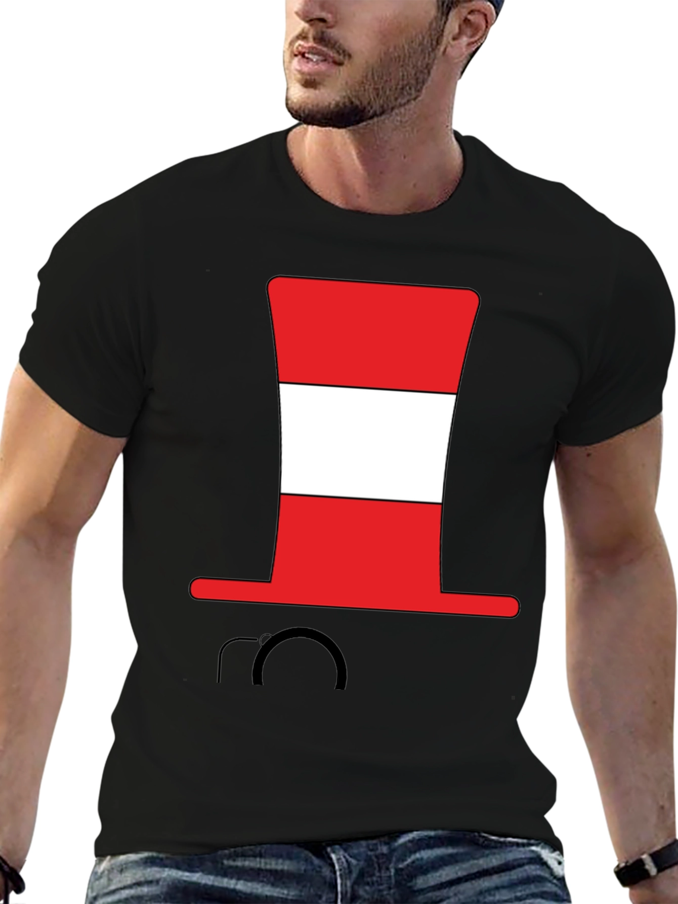 Striped Hat Graphic Tee
