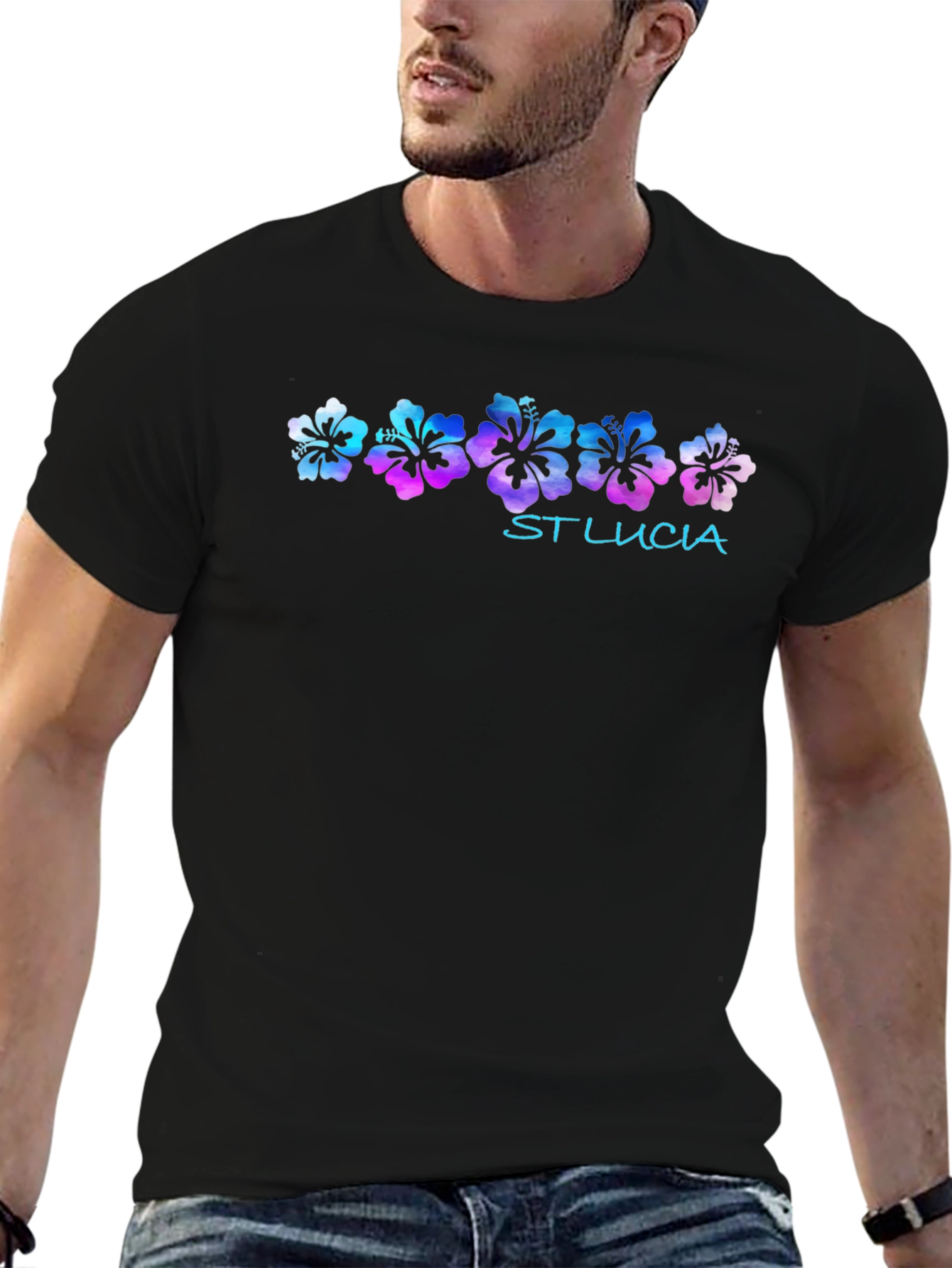 St. Lucia Floral Graphic T-Shirt