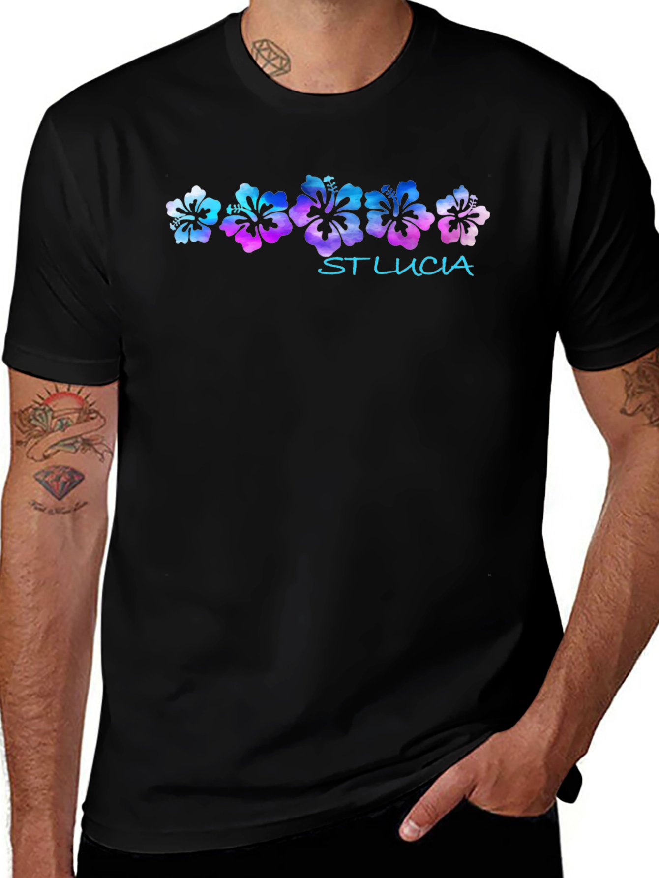 St. Lucia Floral Graphic T-Shirt