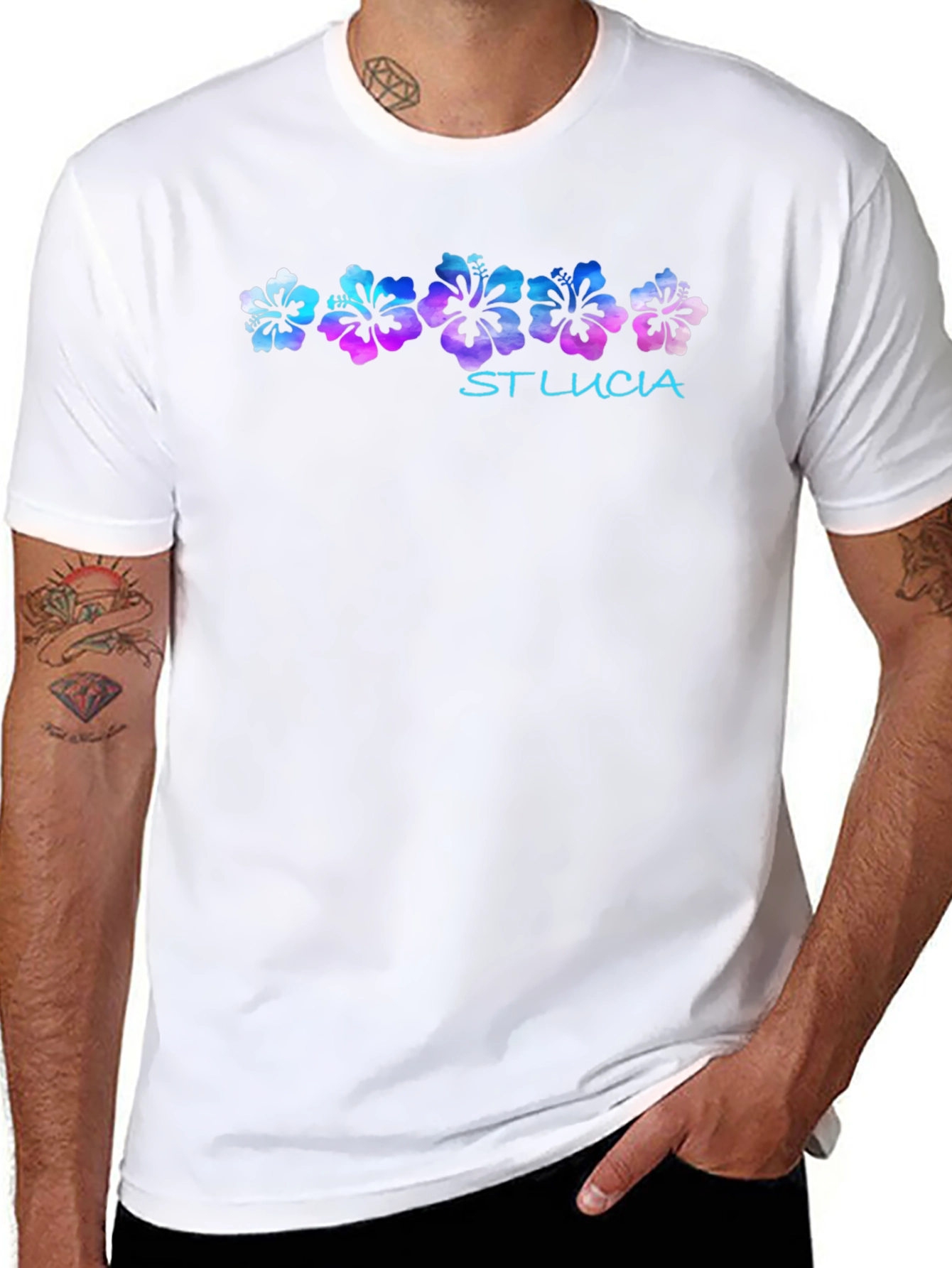 St. Lucia Floral Graphic T-Shirt