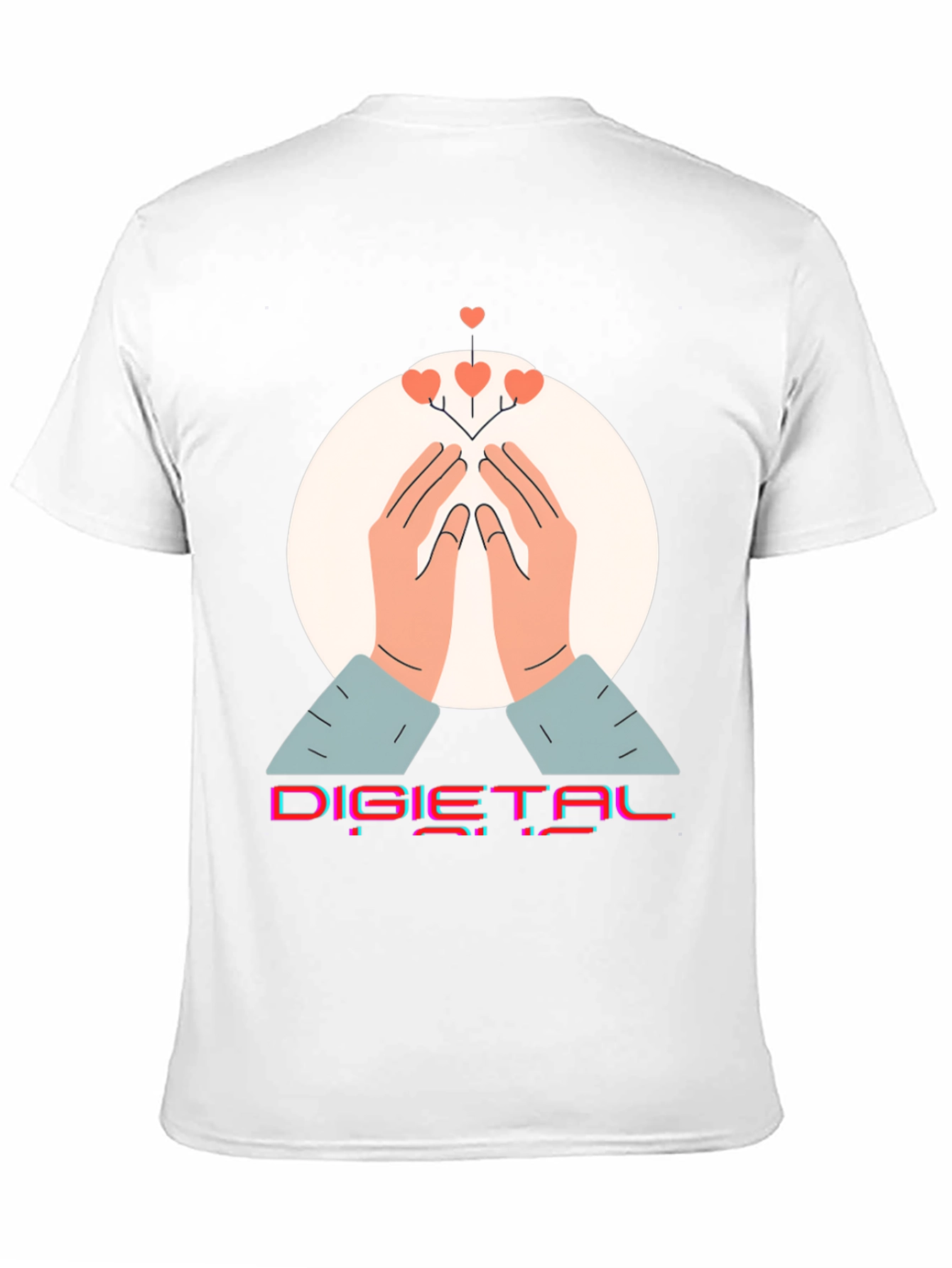 Digital Hearts Graphic Tee - Modern Comfort