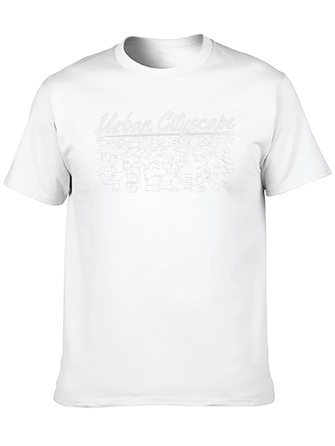 Urban Cityscape Black T-Shirt