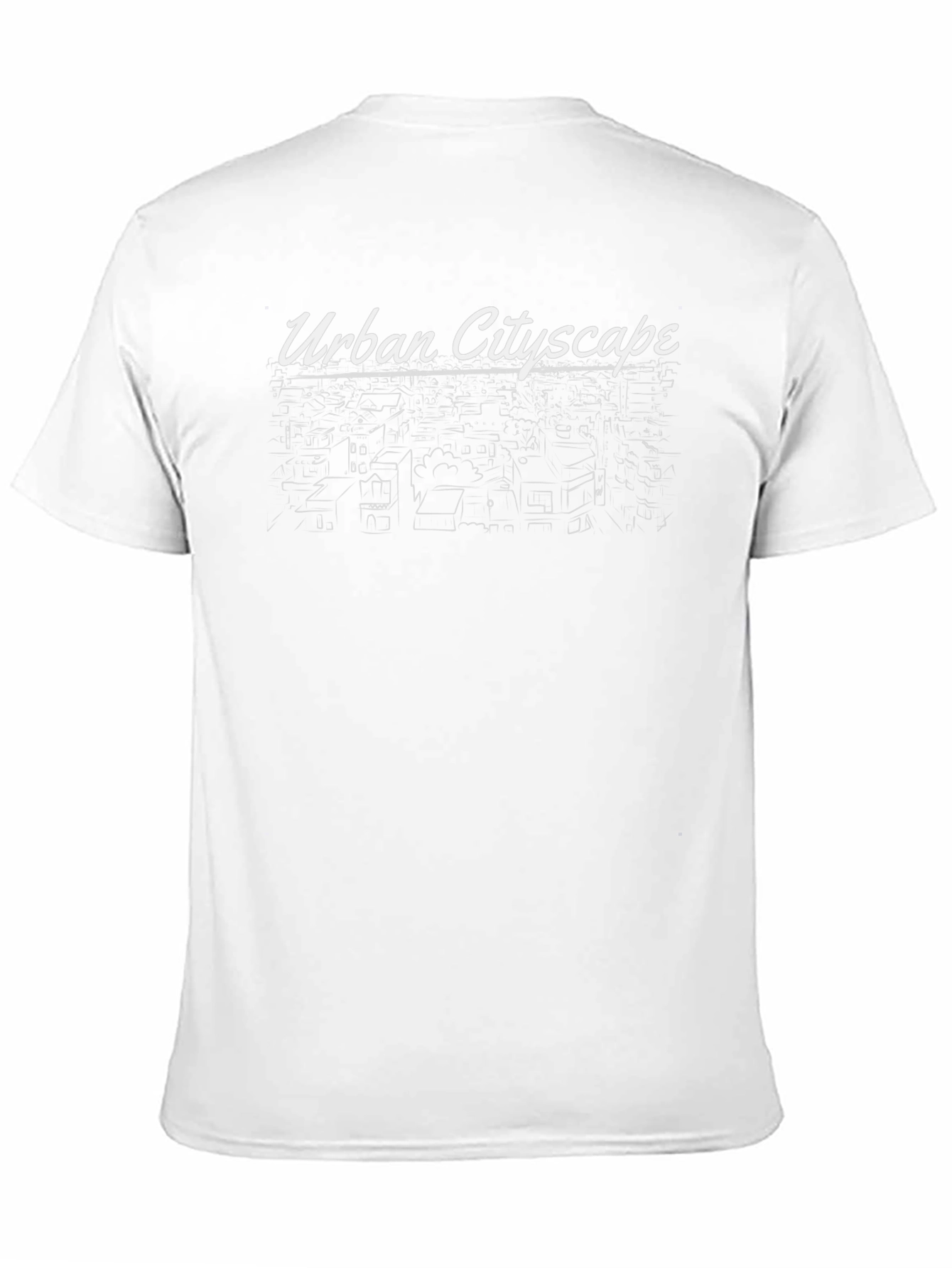 Urban Cityscape Black T-Shirt