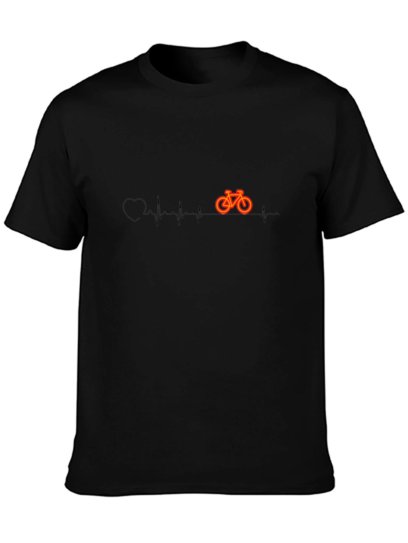 Bike Heartbeat Graphic Tee - Cycling Passion