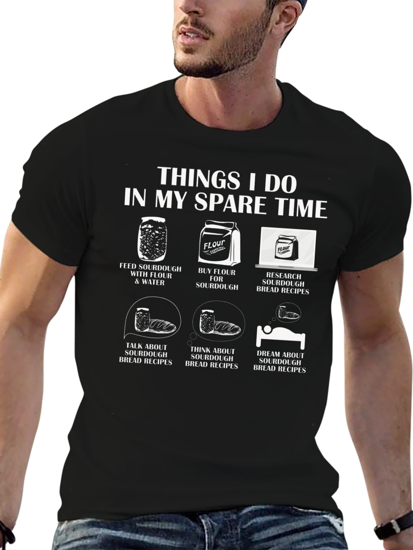 Sourdough Lover T-Shirt: Spare Time Baking Hobby Tee