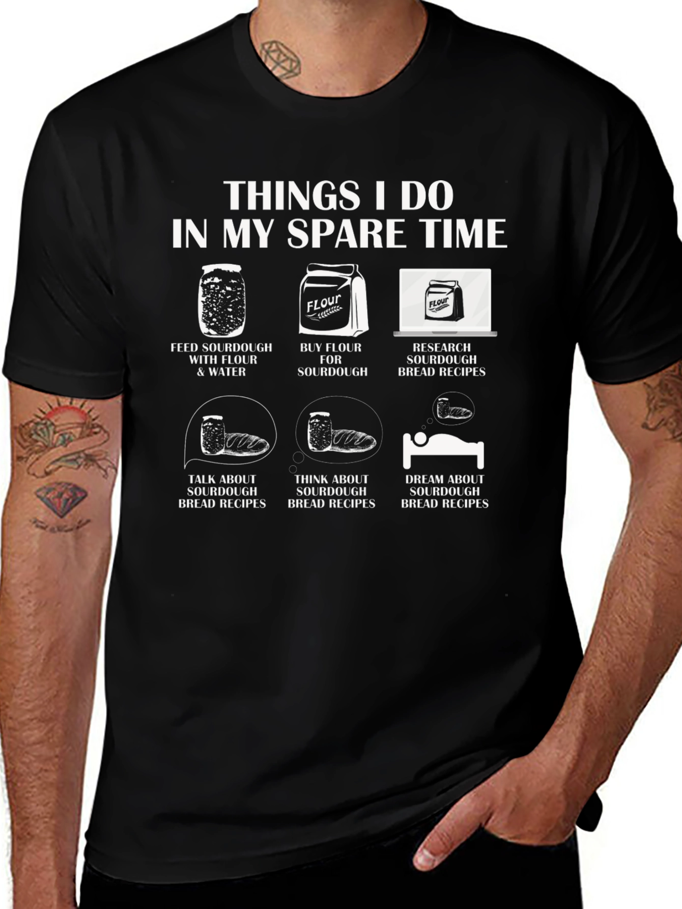Sourdough Lover T-Shirt: Spare Time Baking Hobby Tee